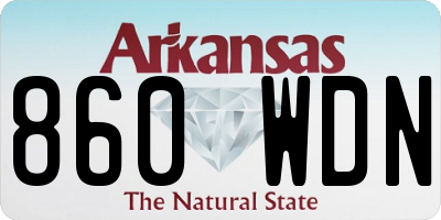 AR license plate 860WDN
