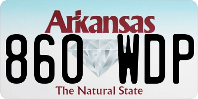 AR license plate 860WDP