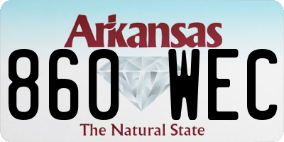 AR license plate 860WEC