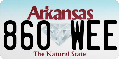 AR license plate 860WEE