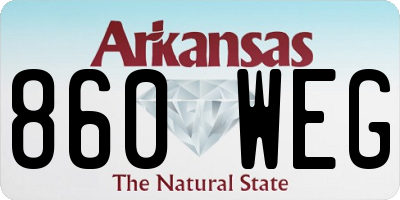AR license plate 860WEG