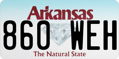 AR license plate 860WEH