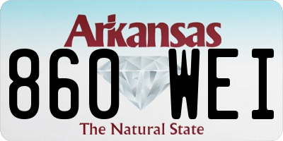 AR license plate 860WEI