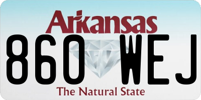 AR license plate 860WEJ