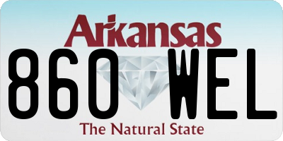 AR license plate 860WEL