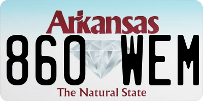 AR license plate 860WEM