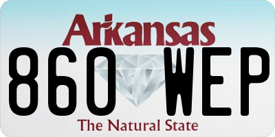 AR license plate 860WEP