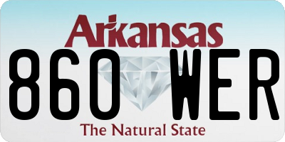 AR license plate 860WER