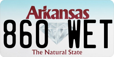 AR license plate 860WET