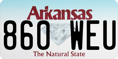 AR license plate 860WEU