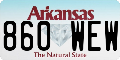 AR license plate 860WEW