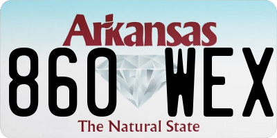 AR license plate 860WEX
