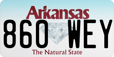 AR license plate 860WEY