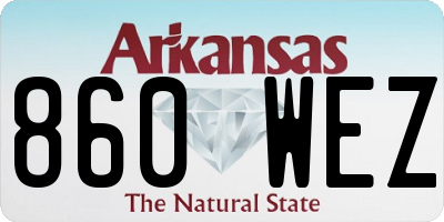 AR license plate 860WEZ