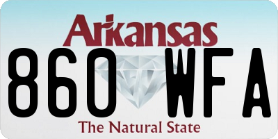 AR license plate 860WFA