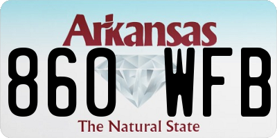AR license plate 860WFB