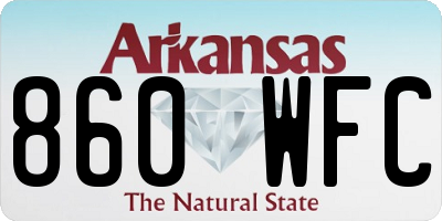 AR license plate 860WFC