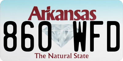 AR license plate 860WFD