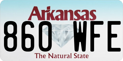 AR license plate 860WFE