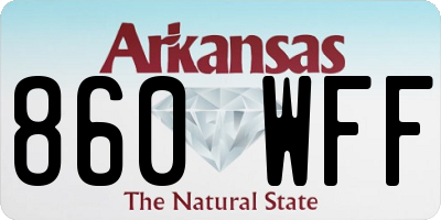AR license plate 860WFF