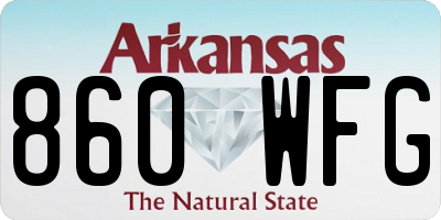AR license plate 860WFG