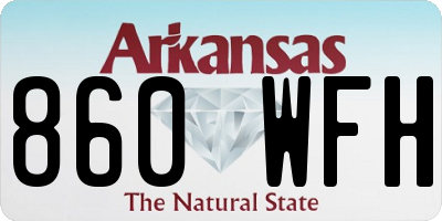 AR license plate 860WFH
