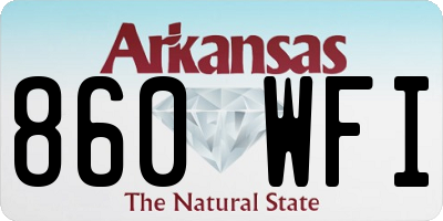 AR license plate 860WFI