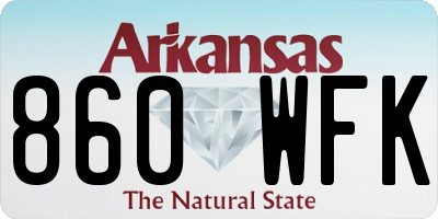 AR license plate 860WFK