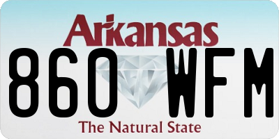 AR license plate 860WFM
