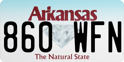 AR license plate 860WFN