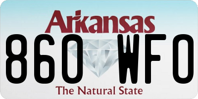 AR license plate 860WFO