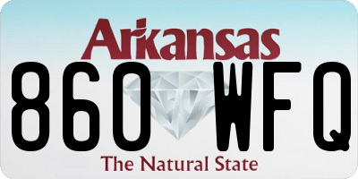 AR license plate 860WFQ