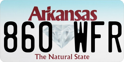 AR license plate 860WFR