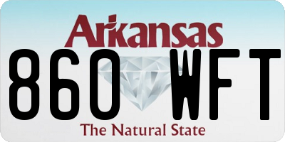 AR license plate 860WFT