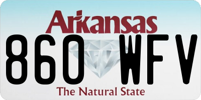 AR license plate 860WFV