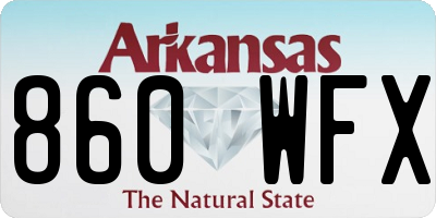 AR license plate 860WFX