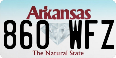 AR license plate 860WFZ