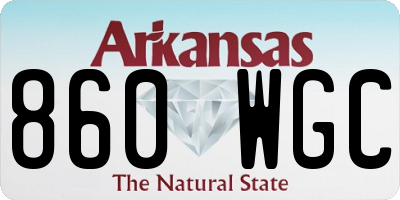 AR license plate 860WGC