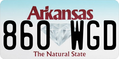 AR license plate 860WGD