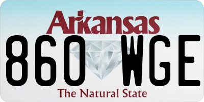 AR license plate 860WGE