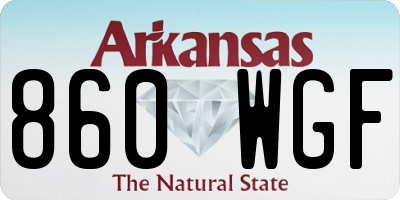 AR license plate 860WGF