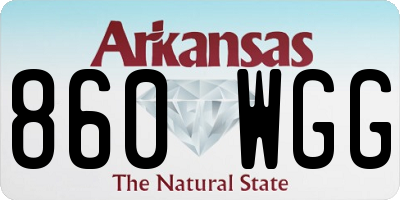 AR license plate 860WGG