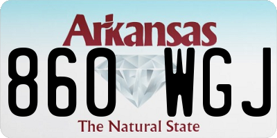 AR license plate 860WGJ