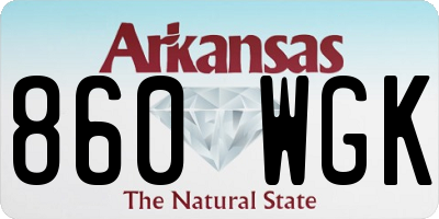 AR license plate 860WGK