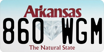 AR license plate 860WGM