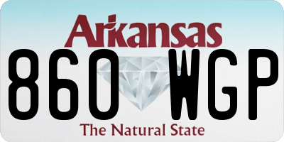 AR license plate 860WGP