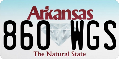 AR license plate 860WGS