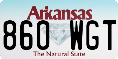AR license plate 860WGT
