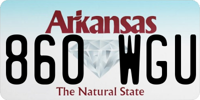 AR license plate 860WGU