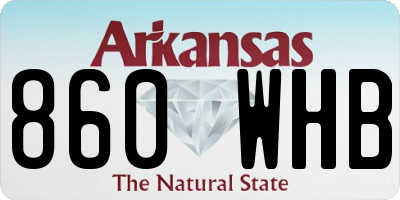 AR license plate 860WHB
